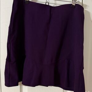 LOFT Asymmetrical Skirt in Deep Purple